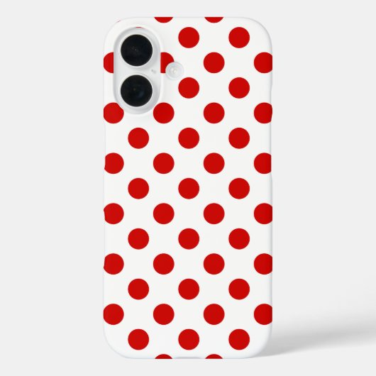 iPhone Case-Mate-Gehäuse mit roten und weißen Polk Case-Mate iPhone Hülle (Rückseite)
