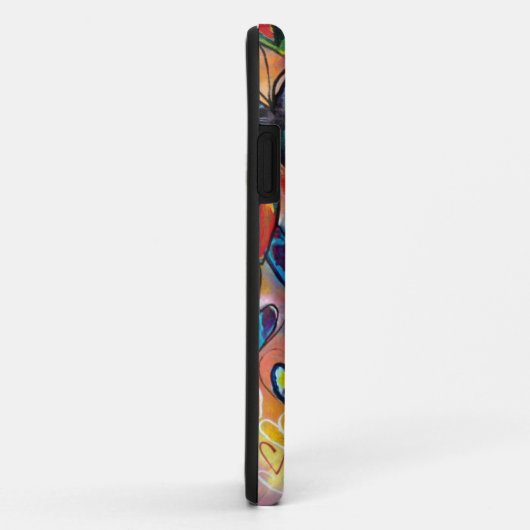 iPhone Case - Mehrfarbig Hearts (Hinten/Rechts)