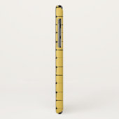 iPhone Case mit abstrakt-gelben und schwarzen Lini (Hinten/Links)