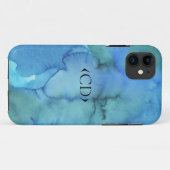 iPhone Case mit abstrakter Wasserfarbe (Rückseite (Horizontal))