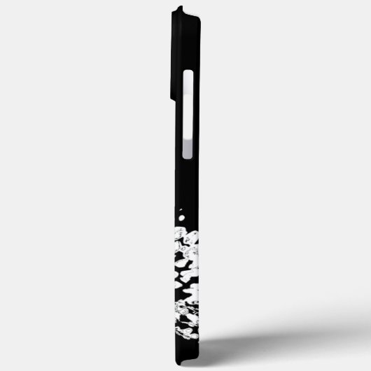 iPhone Case mit abstrakter weißer Blume (Rückseite / Links)