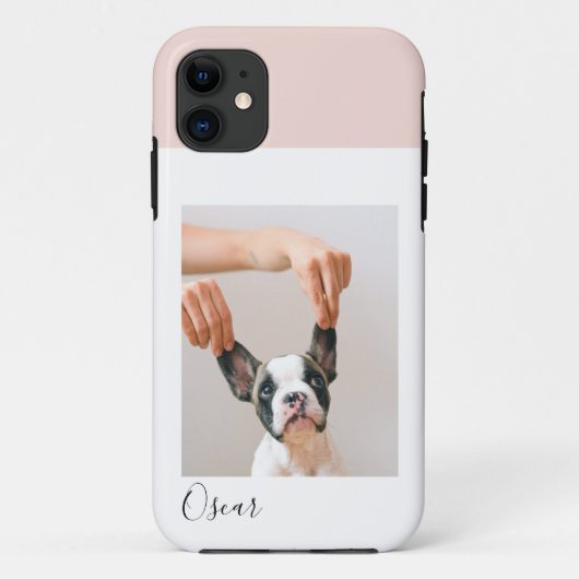 iPhone Case mit benutzerdefiniertem Dog-Foto | Pas (Rückseite)