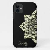 iPhone Case mit Black and Cream Medallions (Rückseite)