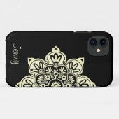 iPhone Case mit Black and Cream Medallions (Rückseite (Horizontal))