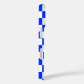 iPhone Case mit Blue White Checkered Karo (Rückseite / Rechts)