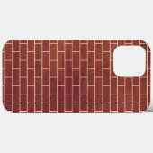iPhone Case mit Brawn Brick Wall (Rückseite (Horizontal))