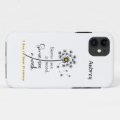 iPhone Case mit Dandelion & Care-Nachricht (Rückseite (Horizontal))