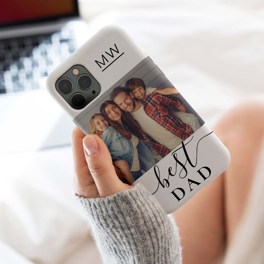 iPhone Case mit dem besten Vater-Foto Monogram-Mat