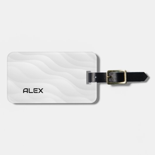 iPhone Case mit dem Blenden von White Wave Gepäckanhänger (Vorderseite horizontal)