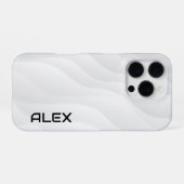 iPhone Case mit dem Blenden von White Wave Hülle (Rückseite (Horizontal))