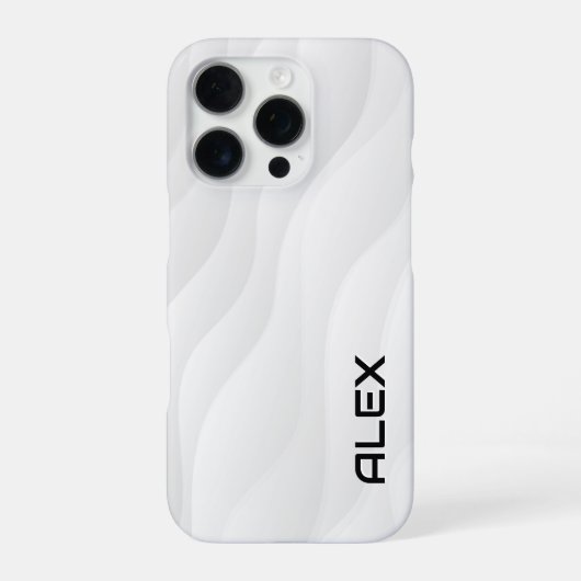 iPhone Case mit dem Blenden von White Wave Hülle (Rückseite)