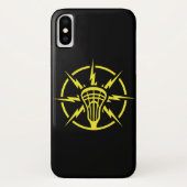 iPhone Case mit dem Blitzschlag Lacrosse Stick (Rückseite)