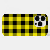 iPhone Case mit dem schwarzen Gelben Karo (Rückseite (Horizontal))
