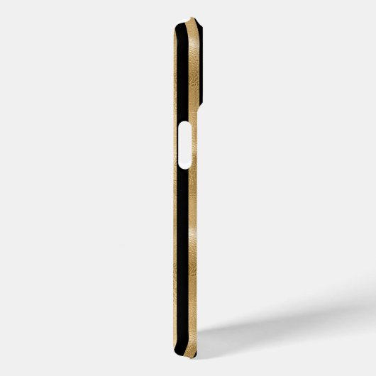 iPhone Case mit Gold und schwarz Streifen (Rückseite / Rechts)
