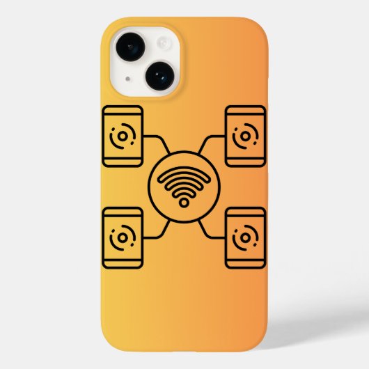 iPhone Case mit Internet-Logo (Rückseite)