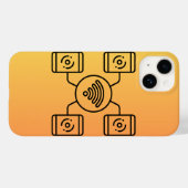 iPhone Case mit Internet-Logo (Rückseite (Horizontal))