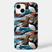 iPhone Case mit isländischen Puffins (Rückseite)