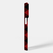 iPhone Case mit Kariertem Karo in Black Red (Rückseite / Rechts)