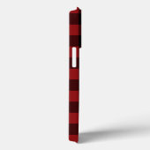 iPhone Case mit Kariertem Karo in Rot und Schwarz (Rückseite / Rechts)