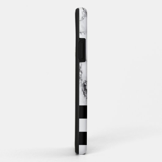 iPhone Case mit Marmor und Streifen (Hinten/Rechts)