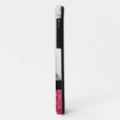 iPhone Case mit marmoriertem und rotem Glitzer (Hinten/Links)