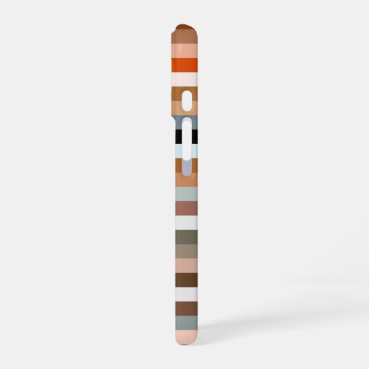 iPhone Case mit mehrfarbigem Streifenmuster iPhone 16 Hülle (Linke Seite)