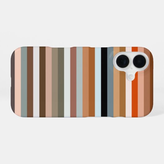iPhone Case mit mehrfarbigem Streifenmuster iPhone 16 Hülle (Rückseite (Horizontal))