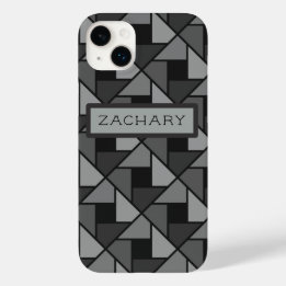 iPhone Case mit Minimalistischer grauer Geometrie