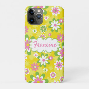 iPhone Case mit Mod gelber Blume Muster!
