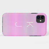 iPhone Case mit niedlichen rosa Punkten (Rückseite (Horizontal))