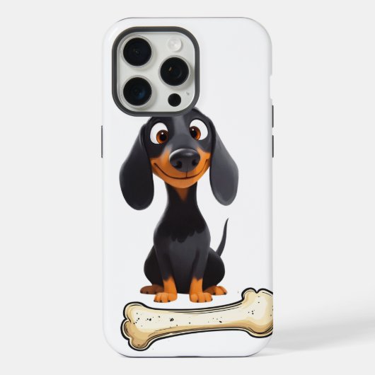 iPhone Case mit niedlicher Dackel Hülle (Rückseite)