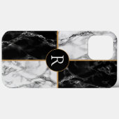 iPhone Case mit personalisiertem Schwarz-weißem Ma (Rückseite (Horizontal))