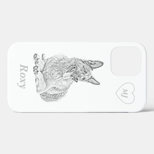 iPhone Case mit personalisiertem Stift (Rückseite (Horizontal))