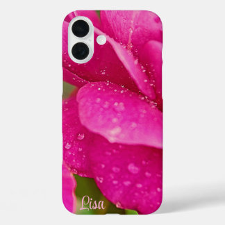 iPhone Case mit personalisierter Rosa Blume