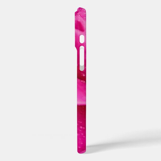 iPhone Case mit personalisierter Rosa Blume (Rückseite / Links)