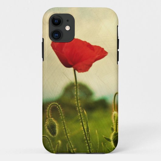 iPhone Case mit Red Poppy (Rückseite)