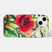 iPhone Case mit Red White Poppies iPhone Hülle (Rückseite (Horizontal))