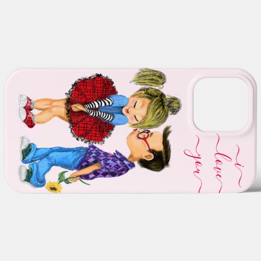 iPhone Case mit Romantic Couple - Liebe (Rückseite (Horizontal))