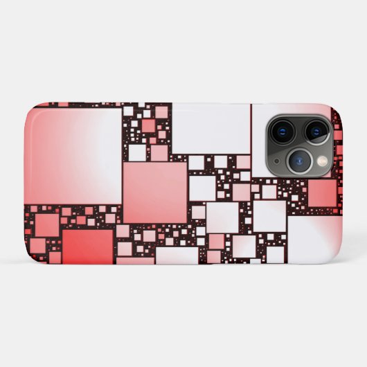 iPhone Case mit Rot und Weiß Square-Tanzen (Rückseite (Horizontal))