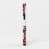 iPhone Case mit Rot und Weiß Square-Tanzen (Hinten/Rechts)