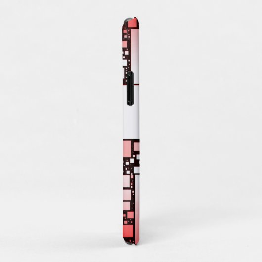iPhone Case mit Rot und Weiß Square-Tanzen (Hinten/Rechts)