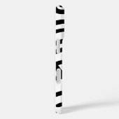 iPhone Case mit schwarz-weiß gebogenen Linien (Rückseite / Rechts)