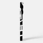 iPhone Case mit schwarz-weiß gebogenen Linien (Rückseite / Rechts)