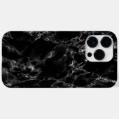 iPhone Case mit schwarzem Marmor (Rückseite (Horizontal))