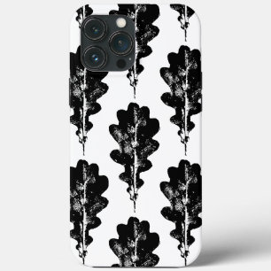 iPhone Case mit schwarzem und weißem Eichenholz