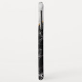 iPhone Case mit schwarzem und weißem Marmor hinzuf (Hinten/Links)