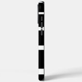 iPhone Case mit schwarzen und weißen Streifen (Rückseite / Links)