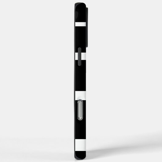 iPhone Case mit schwarzen und weißen Streifen (Rückseite / Rechts)