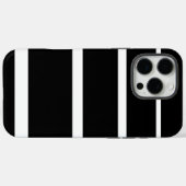iPhone Case mit schwarzen und weißen Streifen (Rückseite (Horizontal))