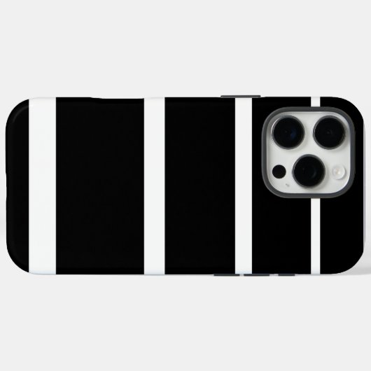 iPhone Case mit schwarzen und weißen Streifen (Rückseite (Horizontal))